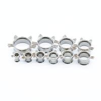 China 304 Stainless Steel Ear Plug Tunnels Silver Cat Small Gauge Earrings OEM ODM on sale