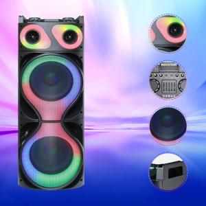 AC 220V Party Bluetooth Box Speaker Double 12 Inch 80W RMS With Lights