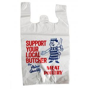 China Printed Plastic  Shopping Bags With Handles , Recycled Biodegradable Shopping Bags supplier