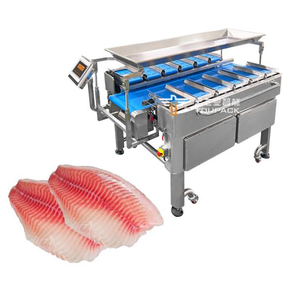 Meat Delta Robot Automatic Loading Belt Multihead Weigher Weighing System