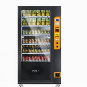 Fresh Orange Commercial Food Vending Machine Coin Operated With Touch Screen