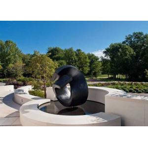 Black Painted Modern Abstract Stainless Steel Outdoor Sculpture Available Various Size