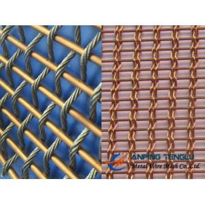 Copper Facade Mesh With Copper Rods and Copper Cable, Building Decoration