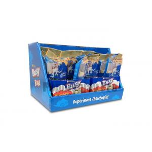 Eye Catching Blue Cardboard Counter Display Boxes , Custom POS Counter Top Displays