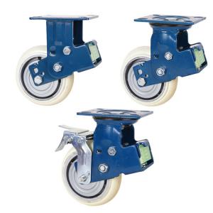 Medium Heavy Duty Rotating Wheel Caster with Swivel Brake and Long-lasting PU Material