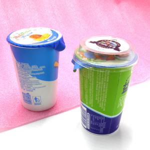 China 180ml Cold Drink  PE Coating Paper Yogurt Cup Food Grade With Foil Lid supplier