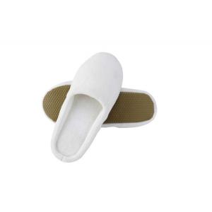 white velour hotel slipper