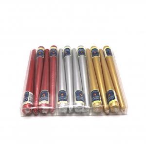 Factory wholesale  high quality electroplating multiple colored gold silver long burning non drip  taper candles