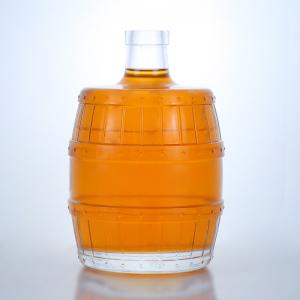 Unique Design Custom 500ml 700ml Super Flint Glass Bottle for Rum Whiskey Vodka Brandy