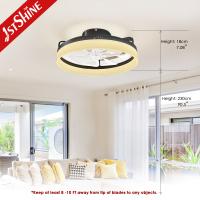 China Enclose Bladeless LED Ceiling Fan With Dimmable White Modern For Study Room on sale