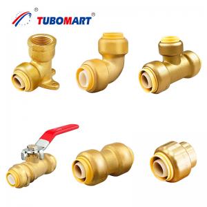 China Hot Cold Water Pex Push Fittings Lead Free Quick Connect Brass Fittings PN10 PN16 supplier