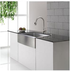 China Satin Undermount Stainless Steel Kitchen Sink / Front Kitchen Sink Apron Front R10 1 Bowl supplier