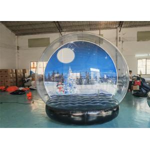 China Customized Backdrop Inflatable Giant Snow Globe Christmas Inflatable Human Size Snow Globe With Air Blower supplier