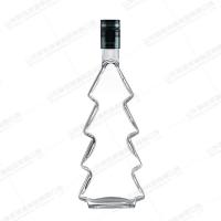 China Industrial Beverage Sealing Type Glass Lid 350ml Christmas Tree Shaped Glass Diffuser Bottle with Cork on sale