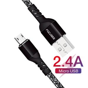 2.4A 6ft Micro USB Data Transfer Cable For Android Phone