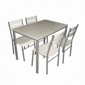 China Bistro Dining Table Set, Made of Melamine Faced Chipboard, Steel Frame on sale 