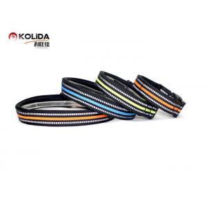 China Blue / Green / Orange Nylon Dog Collars , Reflective Dog Collars 4 Sizes 150g Weight supplier