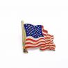 1 Inch United States Flag Lapel Pins , Soft Enamel Silver Lapel Pin
