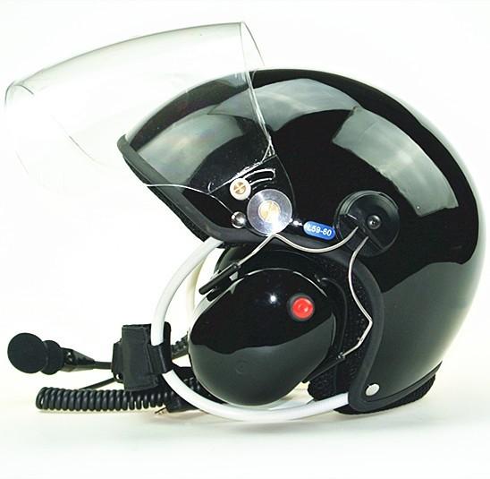 Noise cancel Paramotor helmet with full headset GD-C Black Factory directly sale Powered paragliding helmet