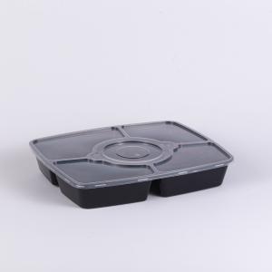 Lunch Food Disposable Container Rectangular PP Plastic Disposable Microwave