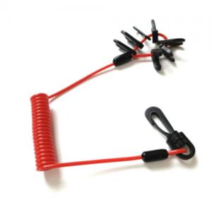 China 7 Key Kill Switch Lanyard Plastic Jet Ski Stop Cords Popular Red Color supplier
