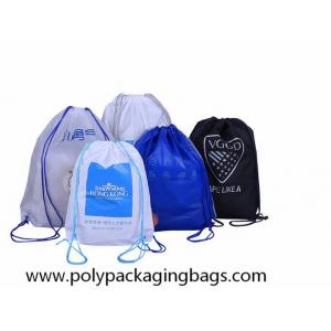 China 10kgs Strength Two Layer CPE LDPE Plastic Drawstring Backpack wholesale