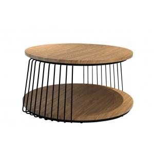 Round Wooden Tea Table Coffee End Table Modern OEM For Living Room