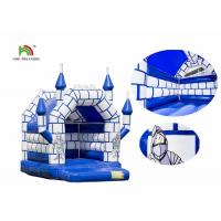 China Blue White Commercial Kids Air Jumping Inflatable Castle Toys With Roof on sale