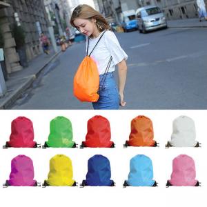 China Water Repellent Polyester Drawstring Backpack Customizable For Men / Women / Kids supplier