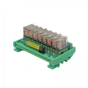 China 8 Ways Pluggable Relay Module PLC Output Amplifier Board DC 12V 24V supplier
