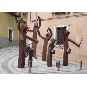 ODM Rusty Man Play Instruments Corten Steel Band Sculpture