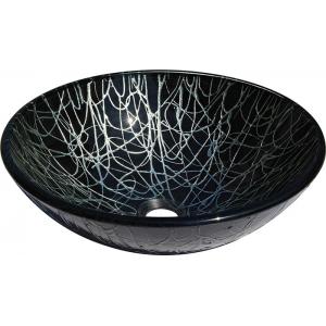 China glass round vanity top bathroom sink TY-033 420*420*145*12MM wholesale