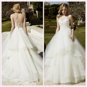Ball gown Sweetheart Lace Tulle wedding gown Bridal dress#Ibanda
