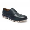 China Fashionable Blue Lace Up Mens Leather Casual Shoes wholesale