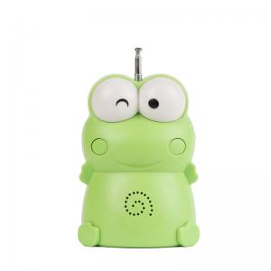 China Green Frog Small Music Radio 72mm DC3V Cartoon Characters Radio For Gift supplier
