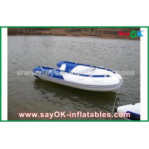China Blue / White Heat Sealed PVC Inflatable Boats Water Racing Rigid Waterproof supplier