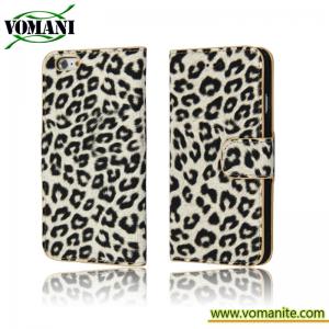 China New Mobile Phone Leather Smart Cover Case For iPhone 6 Leopard Print Case supplier
