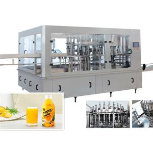 Electric Driven Monoblock Liquid Filling Machine / Mango Juice Bottling Equipment