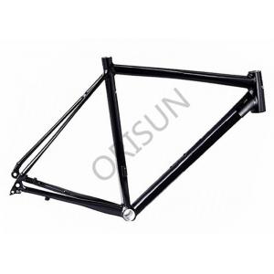 Black Flat Mount Road Bike Frame Aluminum Material For Offroad Racing
