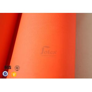 China 260g 0.25mm Orange PU Coated Fibreglass Fabric Anti Chemical Corrosion supplier