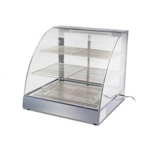 China Stainless Steel 304 Tempered Glass Sandwich Display 3-Layer Food Showcase supplier
