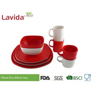 Food Grade Safe Melamine Dish Sets BPA Free Customized Color Logo Printing