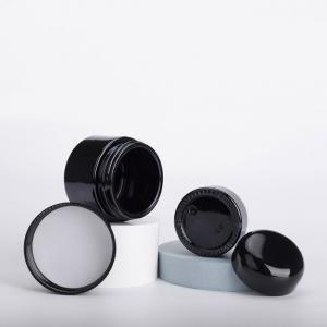 China 20g 30g 50g Black Eye Cream Jar With Lid Cosmetic Package Container Glass Cream Jar supplier