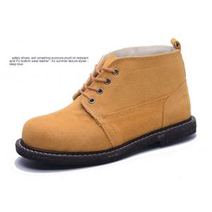 China High Top Martin Boots With Tire Bottom Anti-Smashing Steel Toed Suede Leather Welding Safety supplier