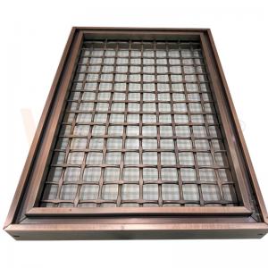 China PVD Color Square Shape 316 Grid Stainless Steel Wire Mesh Panels For Space Divider supplier