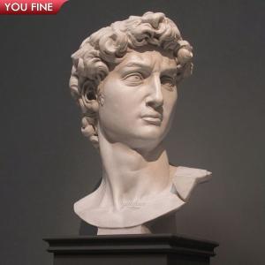 China Custom Marble David Bust Sculpture Western Design Style Statue wholesale