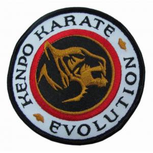 China Kenpo Karate Evolution PMS 12C Iron On Embroidery Patches merrow border wholesale