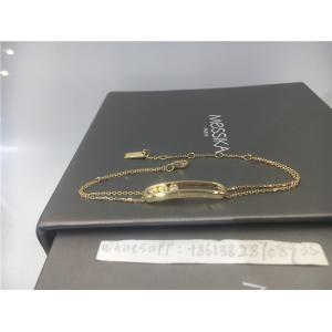 China Large Size Paris Jewelry 18k Yellow Gold Bracelet Dual Chain No Gemstone supplier