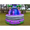 Summer Inflatable Water Slides For Adults Blue Purple Color Customized Size