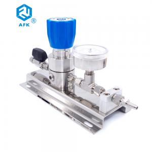 China High pressure gas control panel stainless steel 316L argon gas pressure regulator with ball valve supplier